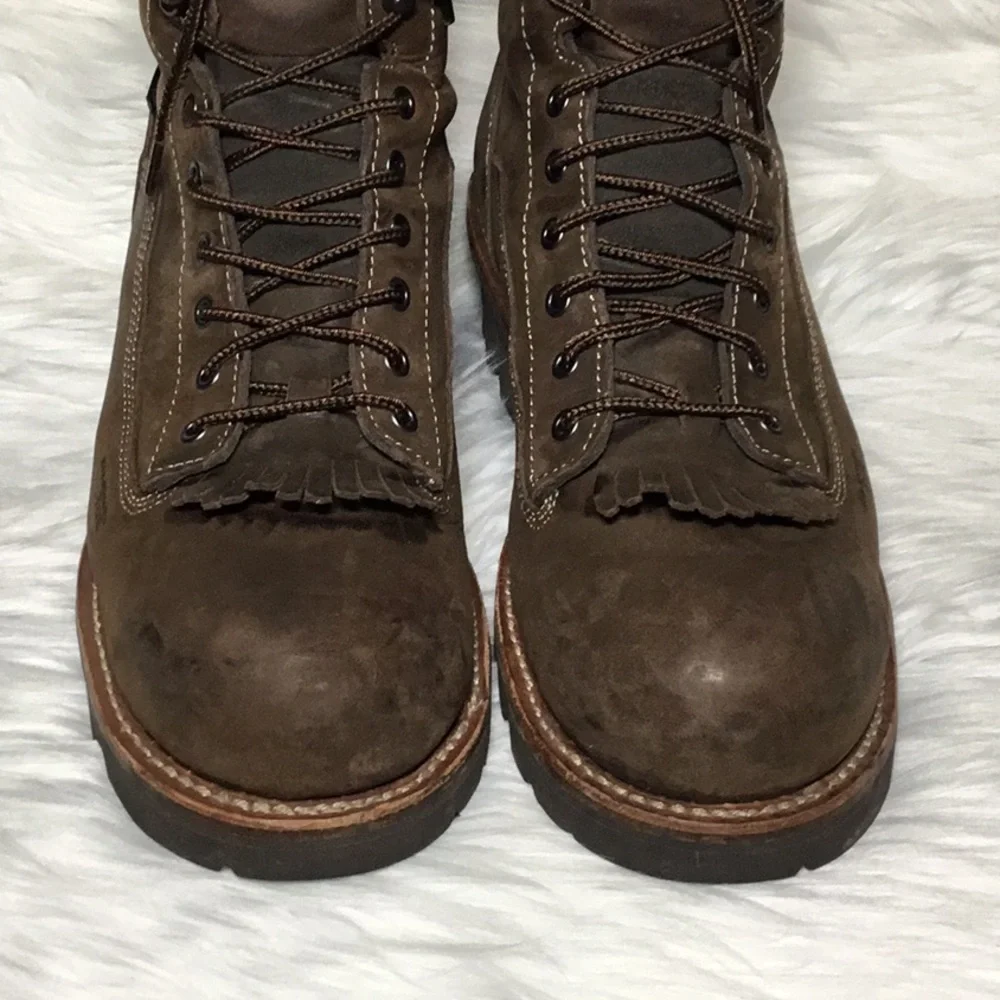 Carolina CA7522 Men’s Birch 8” Composite Toe Logger Boots, Brown, 13